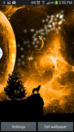 Howling space - scaricare Animali sfondi animati per Android di cellulare gratuitamente.