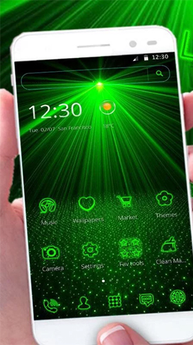 Laser green light - scaricare Astrazione sfondi animati per Android di cellulare gratuitamente.
