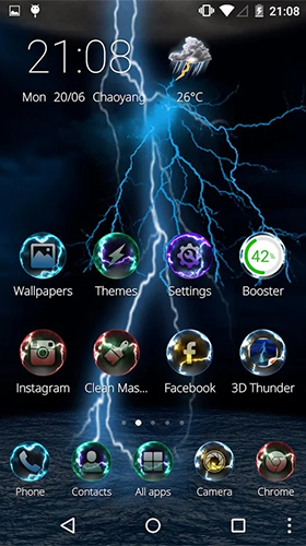 Scarica gratis sfondi animati Lightning storm 3D per telefoni di Android e tablet.