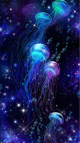 Scarica gratis sfondi animati Luminous jellyfish HD per telefoni di Android e tablet.