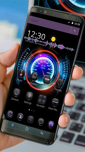 Scarica gratis sfondi animati Neon racing car hologram per telefoni di Android e tablet.