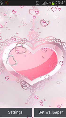 Scarica gratis sfondi animati Pink hearts per telefoni di Android e tablet.