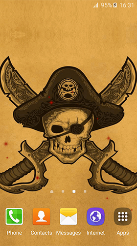 Scarica gratis sfondi animati Pirate flag per telefoni di Android e tablet.
