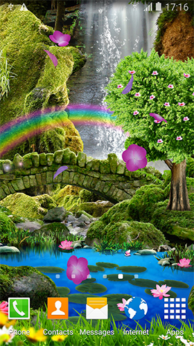Romantic waterfall 3D - scaricare Paesaggio sfondi animati per Android di cellulare gratuitamente.