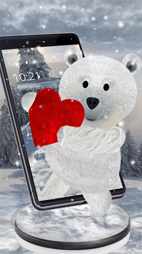 Teddy bear: Love 3D - scaricare Animali sfondi animati per Android di cellulare gratuitamente.