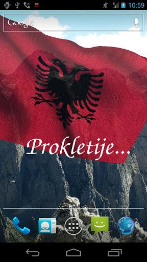 3D flag of Albania - scaricare sfondi animati per Android 4.0.1 di cellulare gratuitamente.