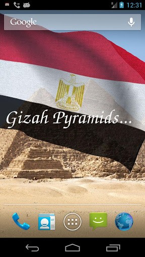 3D flag of Egypt - scaricare sfondi animati per Android 1.0 di cellulare gratuitamente.
