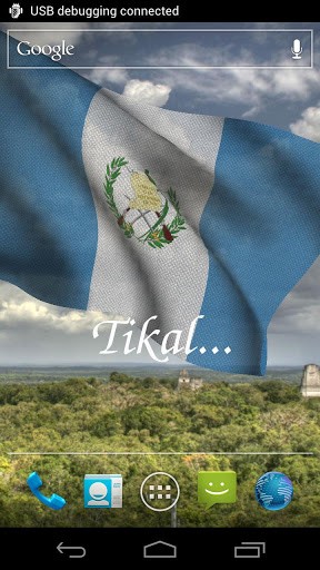 Scarica gratis sfondi animati 3D flag of Guatemala per telefoni di Android e tablet.