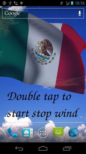Scarica gratis sfondi animati 3D flag of Mexico per telefoni di Android e tablet.