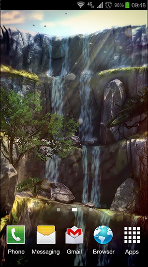Scarica gratis sfondi animati 3D Waterfall pro per telefoni di Android e tablet.