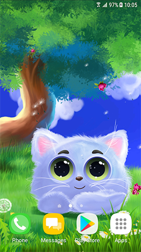 Scaricare Animated cat — sfondi animati gratuiti per l'Android su un Desktop. 