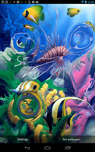 Scaricare Aquarium 3D by Shyne Lab — sfondi animati gratuiti per l'Android su un Desktop. 