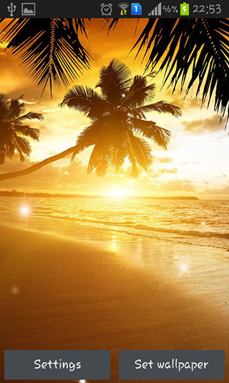 Beach sunset - scaricare sfondi animati per Android 1.5 di cellulare gratuitamente.