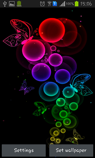 Scarica gratis sfondi animati Bubble and butterfly per telefoni di Android e tablet.