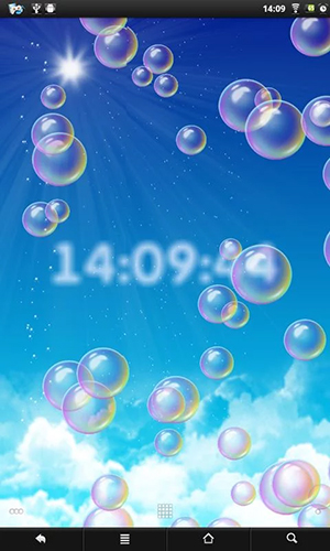 Bubbles & clock - scaricare Con orologio sfondi animati per Android di cellulare gratuitamente.