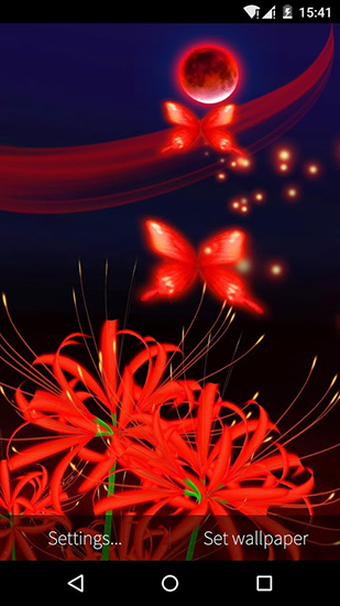 Butterfly and flower 3D - scaricare  sfondi animati per Android di cellulare gratuitamente.