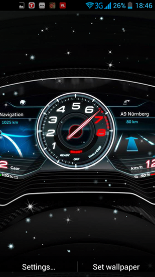 Car dashboard - scaricare sfondi animati per Android 4.2.2 di cellulare gratuitamente.