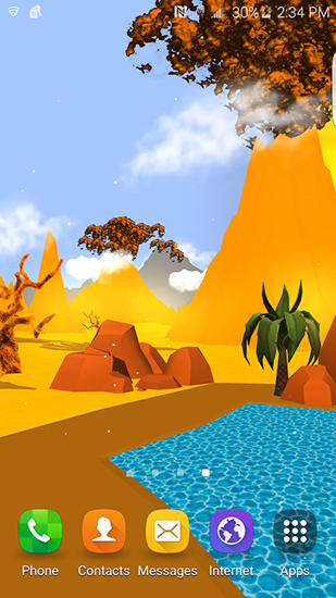 Scarica gratis sfondi animati Cartoon desert 3D per telefoni di Android e tablet.