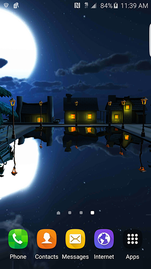 Scarica gratis sfondi animati Cartoon night town 3D per telefoni di Android e tablet.