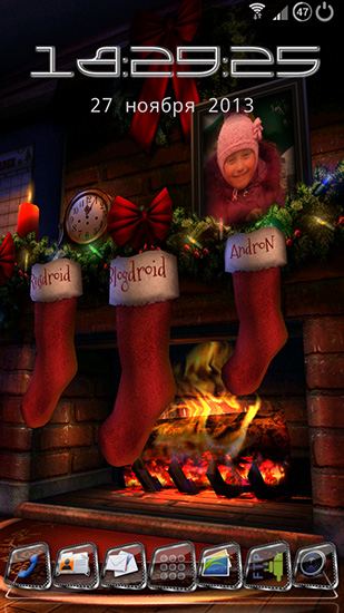 Christmas HD - scaricare Con orologio sfondi animati per Android di cellulare gratuitamente.
