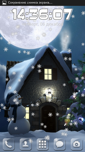 Christmas moon - scaricare Con orologio sfondi animati per Android di cellulare gratuitamente.