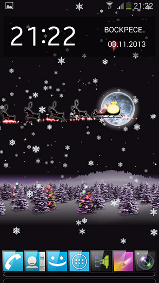 Christmas Santa HD - scaricare Con orologio sfondi animati per Android di cellulare gratuitamente.