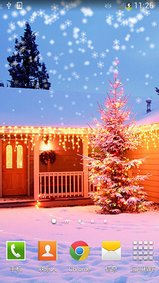 Christmas snow by Orchid - scaricare Vacanze sfondi animati per Android di cellulare gratuitamente.