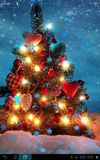 Christmas snowflakes - scaricare sfondi animati per Android 8.0 di cellulare gratuitamente.