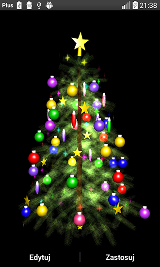Scarica gratis sfondi animati Christmas tree 3D by Zbigniew Ross per telefoni di Android e tablet.