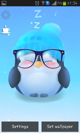 Scarica gratis sfondi animati Chubby penguin per telefoni di Android e tablet.