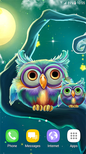 Scaricare Cute owls — sfondi animati gratuiti per l'Android su un Desktop. 