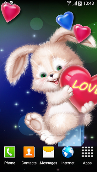 Cute bunny - scaricare Animali sfondi animati per Android di cellulare gratuitamente.