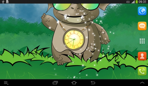 Scarica gratis sfondi animati Cute dragon: Clock per telefoni di Android e tablet.