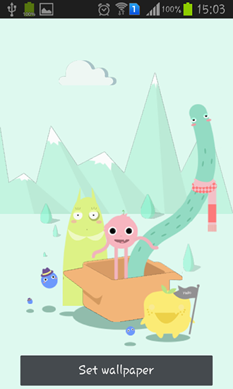 Cute monsters - scaricare sfondi animati per Android 4.2.1 di cellulare gratuitamente.
