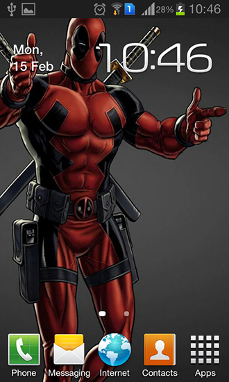 Scarica gratis sfondi animati Deadpool per telefoni di Android e tablet.