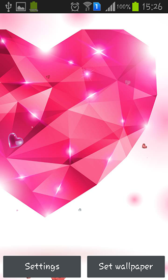 Scarica gratis sfondi animati Diamond hearts by Live wallpaper HQ per telefoni di Android e tablet.