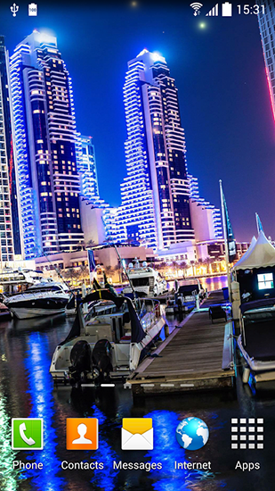 Dubai night - scaricare sfondi animati per Android 5.0 di cellulare gratuitamente.