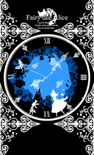 Fairy tale Alice - scaricare Con orologio sfondi animati per Android di cellulare gratuitamente.