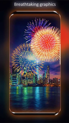 Scaricare Fireworks by Live Wallpapers HD — sfondi animati gratuiti per l'Android su un Desktop. 