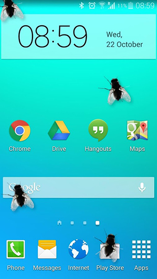 Fly in phone - scaricare sfondi animati per Android 2.3 di cellulare gratuitamente.