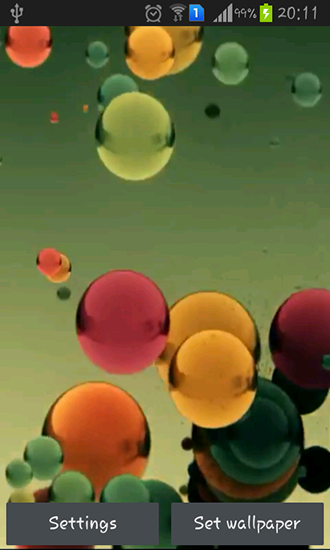 Flying colored balls - scaricare sfondi animati per Android 2.2 di cellulare gratuitamente.