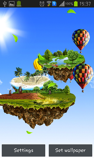 Scarica gratis sfondi animati Flying islands per telefoni di Android e tablet.