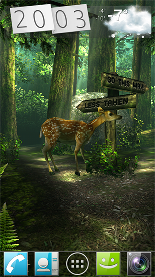 Forest HD - scaricare Con orologio sfondi animati per Android di cellulare gratuitamente.