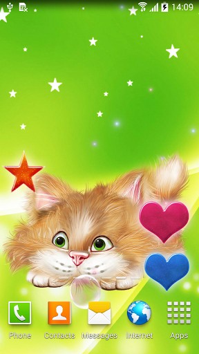 Scarica gratis sfondi animati Funny cat per telefoni di Android e tablet.