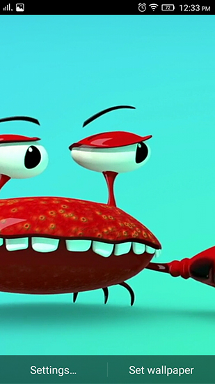 Scarica gratis sfondi animati Funny Mr. Crab per telefoni di Android e tablet.