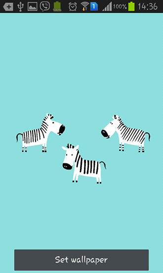 Funny zebra - scaricare sfondi animati per Android 4.4.2 di cellulare gratuitamente.