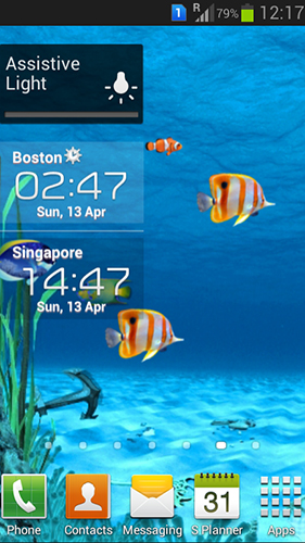 Scaricare Galaxy aquarium — sfondi animati gratuiti per l'Android su un Desktop. 