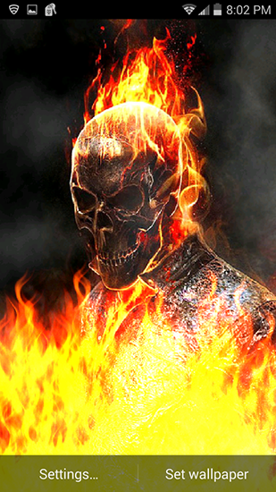 Ghost rider: Fire flames - scaricare  sfondi animati per Android di cellulare gratuitamente.