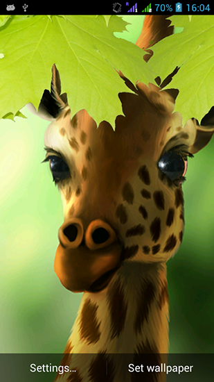 Scarica gratis sfondi animati Giraffe HD per telefoni di Android e tablet.