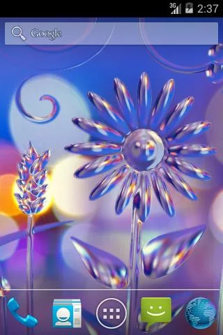 Scarica gratis sfondi animati Glass flowers per telefoni di Android e tablet.